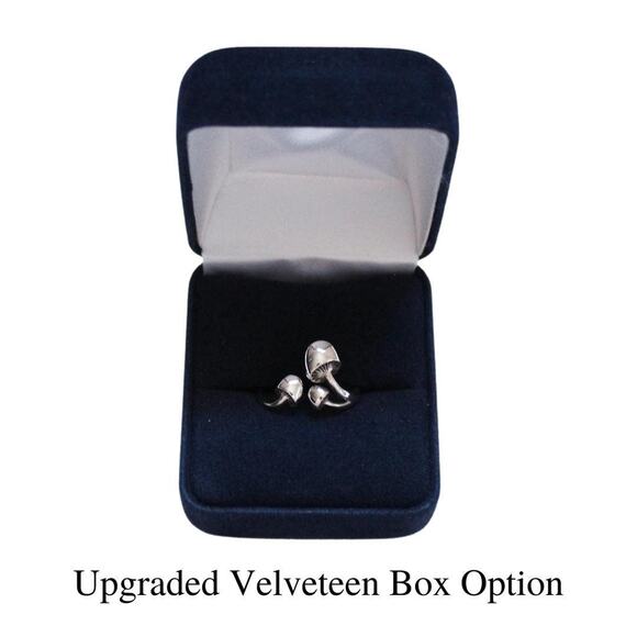 Sterling Silver Adjustable Mushroom Ring. Silver Adjustable 3 Mushroom Ring - Picture 7 of 7
